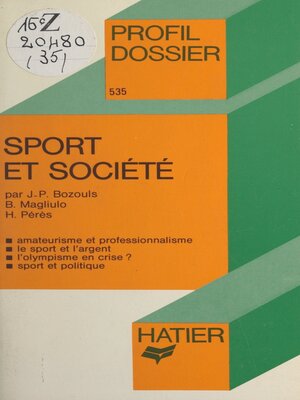 cover image of Sport et société